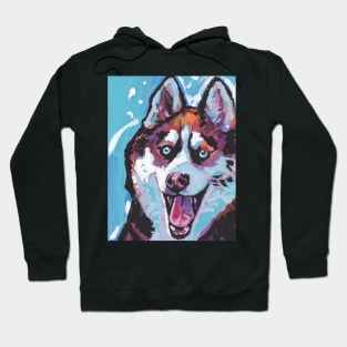 Siberian Husky Bright colorful pop dog art Hoodie